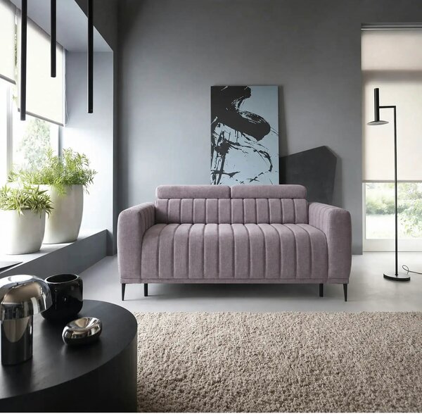 Canapea extensibila GANDI 140, stofa catifelata mov lila - Monolith 62