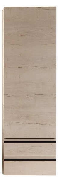 Dulap baie suspendat 146 cm, cu 2 sertare si o usa, craft wood, KolpaSan Alexis Craft wood