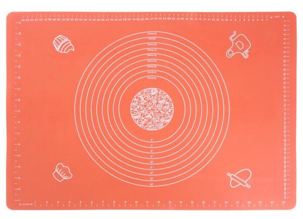 Covoras, plansa, masa, pentru framantat, silicon, rosu, 64x45 cm, MagicHome
