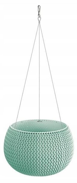 Ghiveci decorativ cu lant, rotund, verde, 23.9x16.1 cm, Splofy Bowl WS