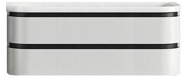 Set dulap baie cu lavoar inclus KolpaSan Vittoria 120 cm, alb mat Alb, 1200x500x432 mm