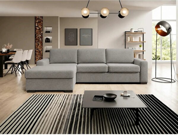 Coltar extensibil 160x200 VANILLA CORNER, sezlong stanga, stofa catife