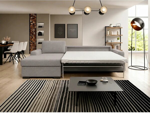 Coltar extensibil 160x200 VANILLA CORNER, sezlong stanga, stofa catife