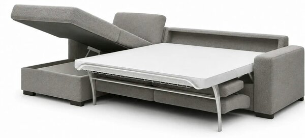 Coltar extensibil 160x200 VANILLA CORNER, sezlong stanga, stofa catife