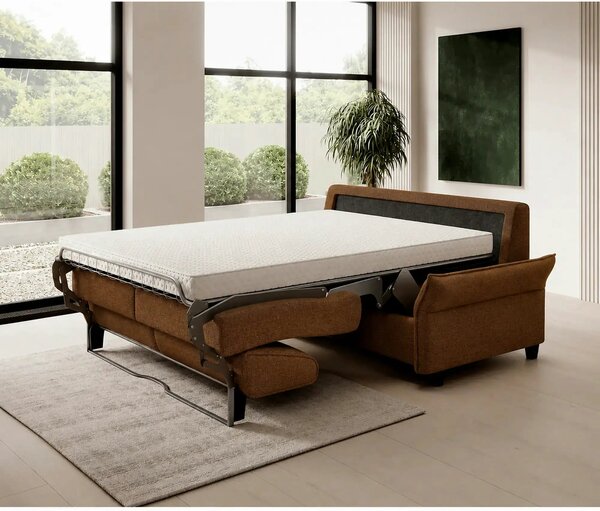 Canapea extensibila CANTO 160, stofa maro - Rosario 472, 218x106x82 cm