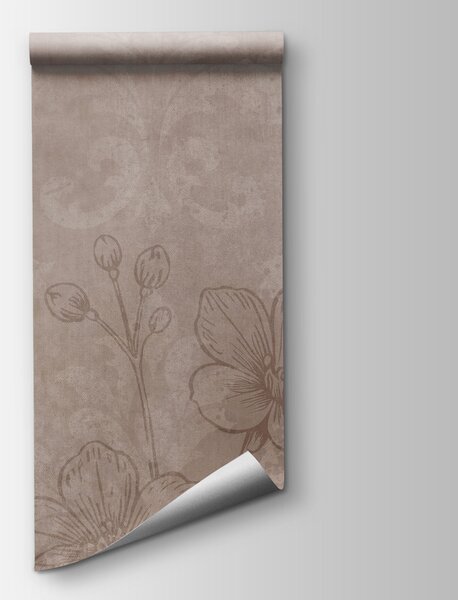 Fototapet Motive florale delicate pe un fundal în nuanțe discrete, Fototapet designer, Fototapet populare, t00912v1 - Tapeko.ro