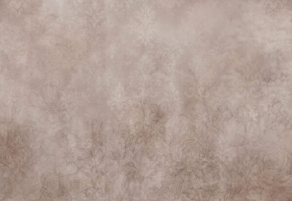 Fototapet Motive florale delicate pe un fundal în nuanțe discrete, Fototapet designer, Fototapet populare, t00912v1 - Tapeko.ro