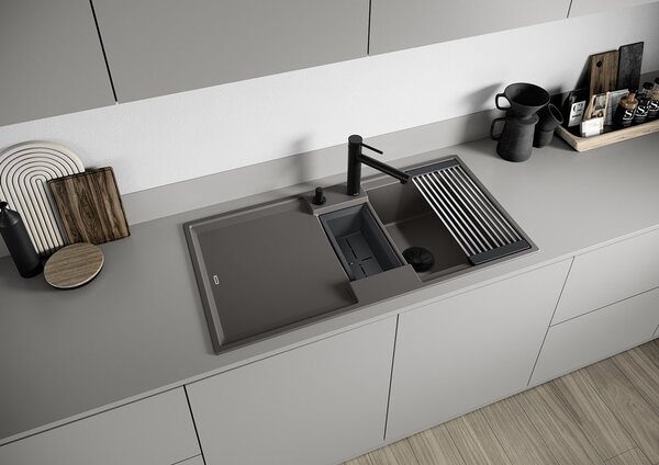 Blanco Adira 6 S, chiuveta silgranit 1000x500x200 mm, 1,5 camere, tartufo, BLA-527607