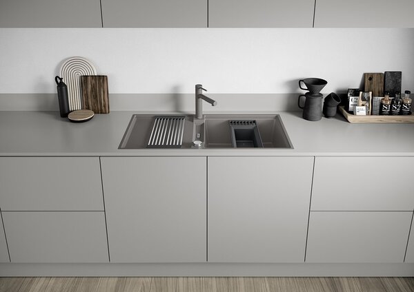 Blanco Adira XL 6 S, chiuveta silgranit 1000x500x200 mm, 1 camera, negru, BLA-527617