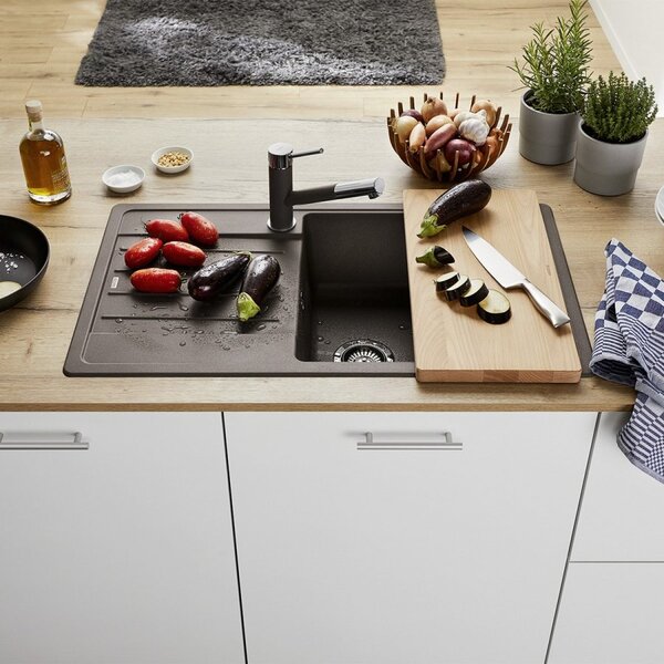 Blanco Legra 6 XL S, chiuvetă silgranit 860x500 mm, 1 cameră, negru, 526087