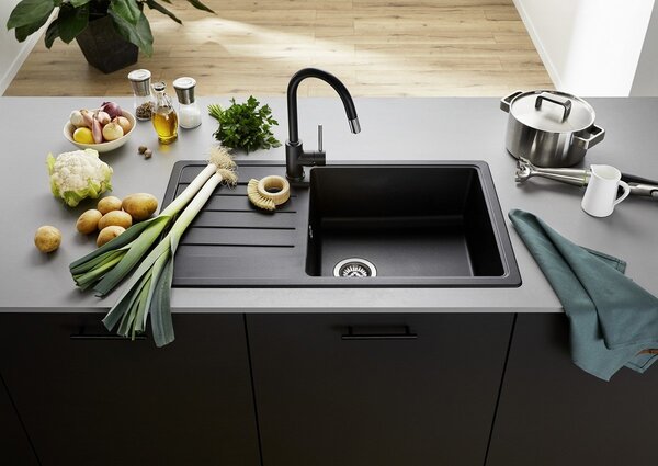 Blanco Legra 6 XL S, chiuvetă silgranit 860x500 mm, 1 cameră, negru, 526087