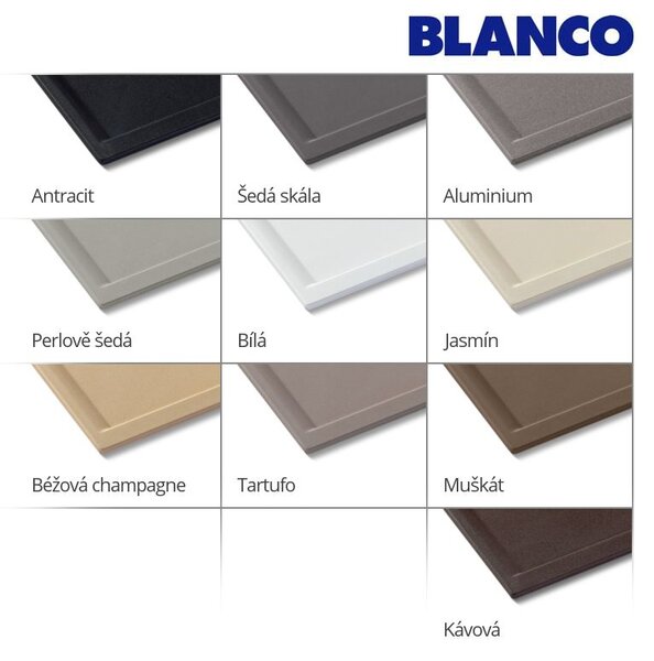Blanco Zia 45 S, chiuveta silgranit 780x500x190 mm, 1 camera, alb, BLA-514726