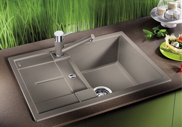 Blanco Metra 45 S Compact, chiuveta silgranit 680x500x190 mm, 1 camera, maro deschis, BLA-519569