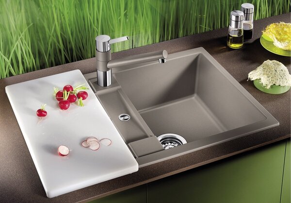 Blanco Metra 45 S Compact, chiuveta silgranit 680x500x190 mm, 1 camera, maro deschis, BLA-519569