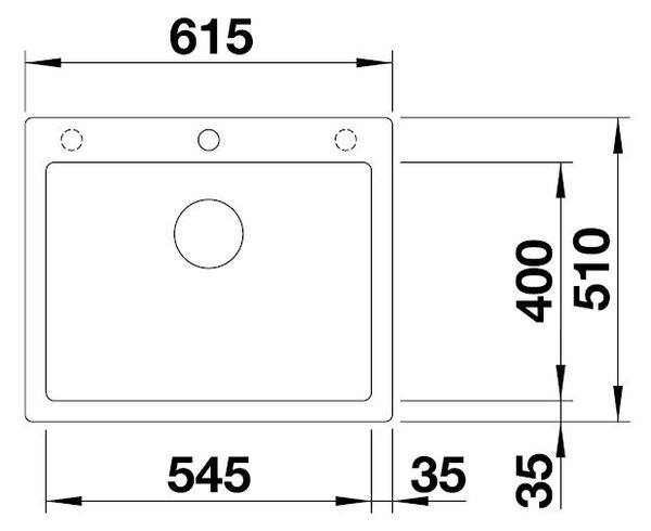Blanco Pleon 6, chiuveta silgranit 615x510x220 mm, 1 camera, vulcan gri, BLA-527320