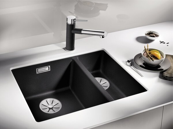 Blanco Subline 340/160-U, chiuveta silgranit sub blat 555x460x190 mm, chiuveta stanga, 1,5 camere, antracit, BLA-523548