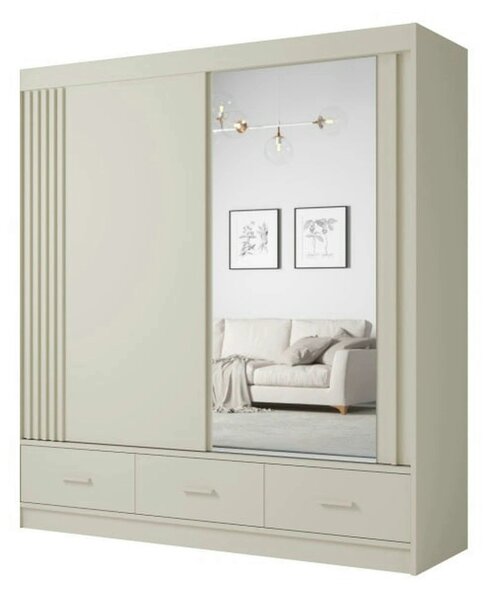 Dulap CANADA CA31-200, casmir, PAL, cu 2 usi si 3 sertare, 200x60x215