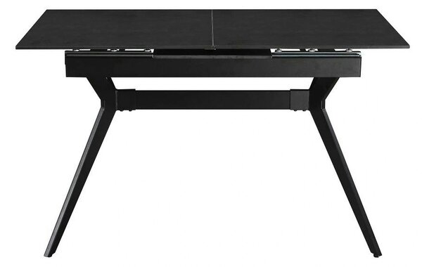 Masa extensibila MILS, gri inchis/negru, ceramica/metal, 130/170x80x76