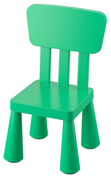 Scaunel din plastic cu spatar, 67x39x36 cm, verde, MC35