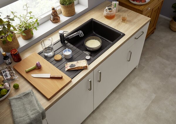 Blanco Zia XL 6 S, chiuveta silgranit 1000x500x190 mm, 1 camera, vulcan gri, BLA-527400