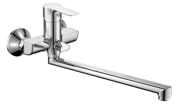 Bruckner Bruckner, baterie de perete pentru chiuvetă/cadă BARON, pas 100 mm, gură 338 mm, crom, 612.035.1