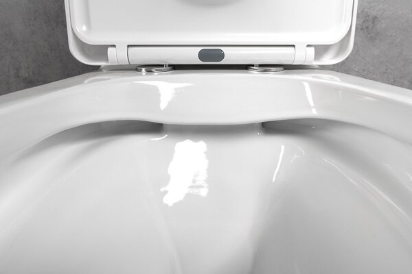 Bruckner Bruckner, vas combinat WC DARIO RIMLESS cu rezervor, deșeuri inferioare/spate, alb, 201.437.4