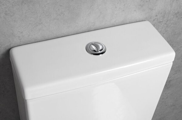 Bruckner Bruckner, vas combinat WC DARIO RIMLESS cu rezervor, deșeuri inferioare/spate, alb, 201.437.4