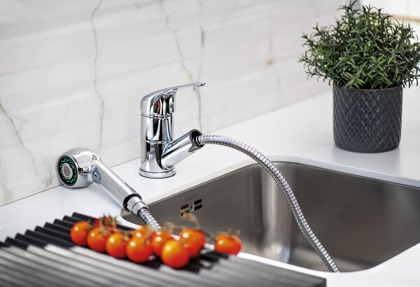 Bruckner Bruckner, robinet de chiuvetă HOFFER cu pulverizator extensibil, crom, 424.070.1