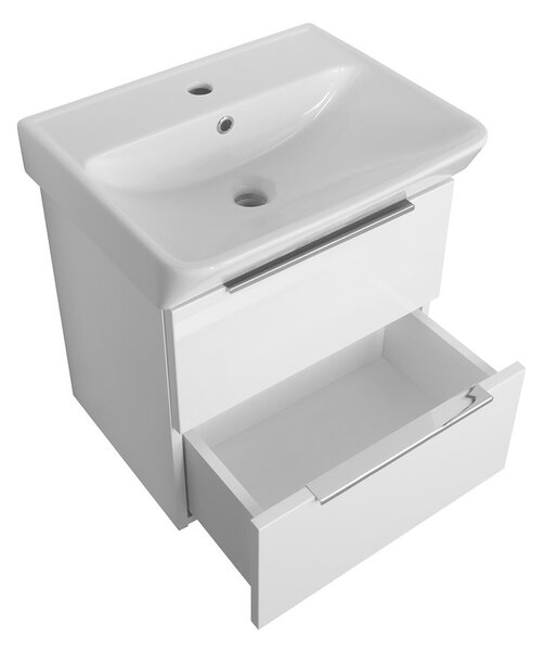 Bruckner Bruckner, dulap NEON cu chiuveta ceramica 50x41,5 cm, alb, 501.114.0