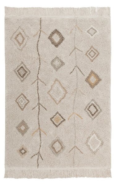 Covor bej lavabil/țesut manual din bumbac 140x200 cm Kaarol Earth – Lorena Canals