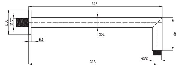 Deante Alpinia, set de duș ascuns cu cap de ploaie din oțel inoxidabil 250x250 mm, crom, DEA-NAC_09LP