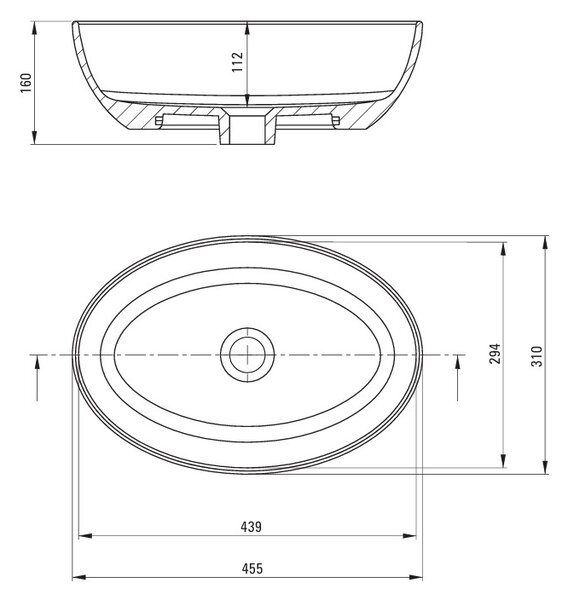 Deante Alpinia, chiuveta blat 455x310x140mm, alb lucios, DEA-CGA_6U4S