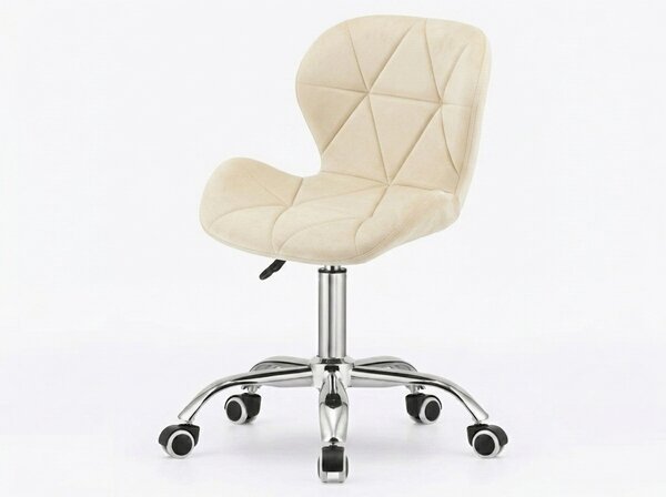 Scaun de birou AVOLA VELVET, crem deschis