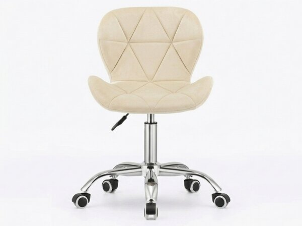 Scaun de birou AVOLA VELVET, crem deschis
