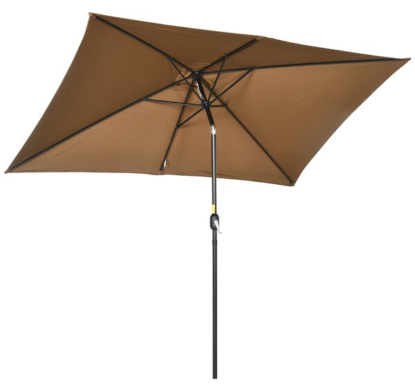 Outsunny Umbrela de Gradina Dreptunghiulara 195×295 cm – Alb | Aosom Romania