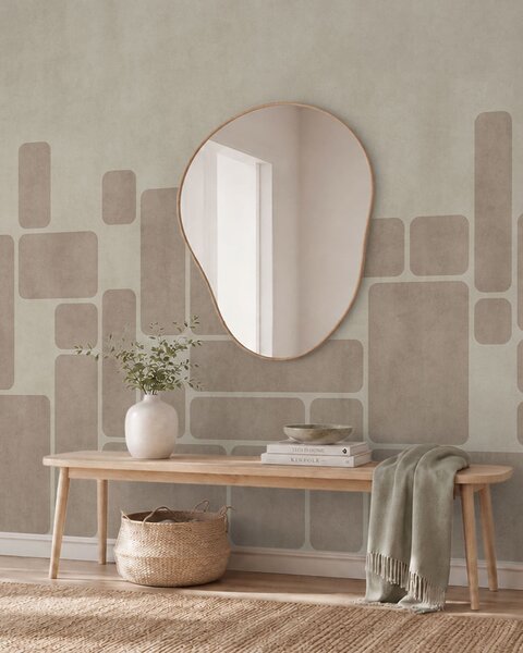 Tapet Model geometric cu dreptunghiuri rotunjite, Fototapet Geometrie, w05141 : Uwalls.ro