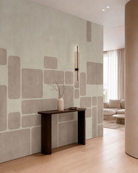 Tapet Model geometric cu dreptunghiuri rotunjite, Fototapet Geometrie, w05141 : Uwalls.ro