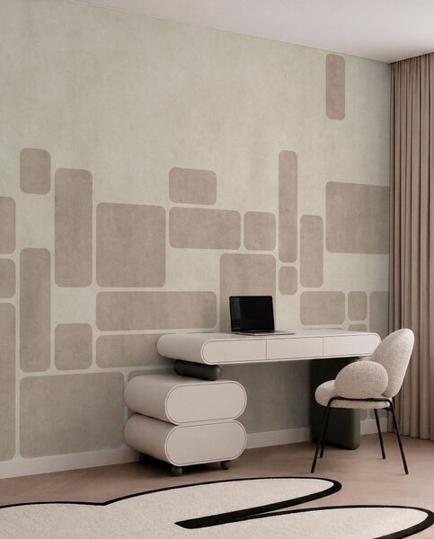 Tapet Model geometric cu dreptunghiuri rotunjite, Fototapet Geometrie, w05141 : Uwalls.ro