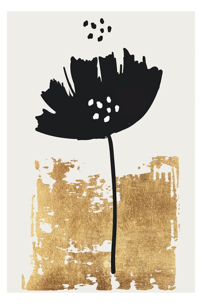 Poster Kubistika - Black poppy