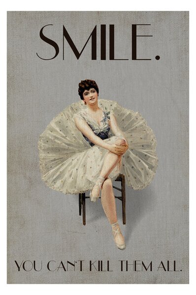 Poster Kubistika - Keep smiling, (40 x 60 cm)