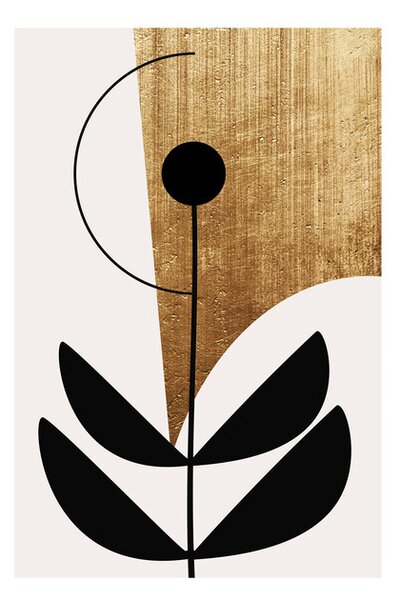 Poster Kubistika - Nara nero, (40 x 60 cm)