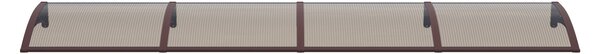Copertină PREMIUM 360x120 cm, placă 6 mm dintr-o bucată – Maro/Bronz