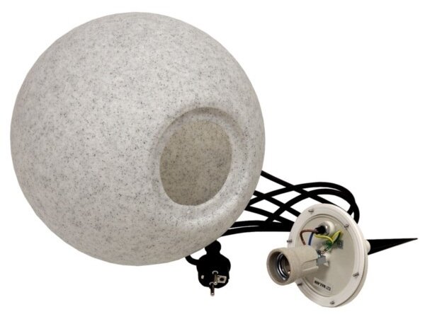 Lampă de exterior KULA 1xE27/60W/230V, diametru 30 cm, IP44, gri