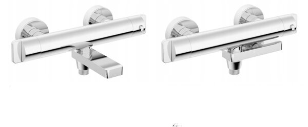 Deante Cascada, baterie termostatica baie cu set de dus, crom, DEA-NAC_01HT