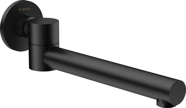 Deante Cascada, chiuvetă de baie ascunsă cu balamale, cu racord de 1/2 inch, negru mat, NAC_N87K