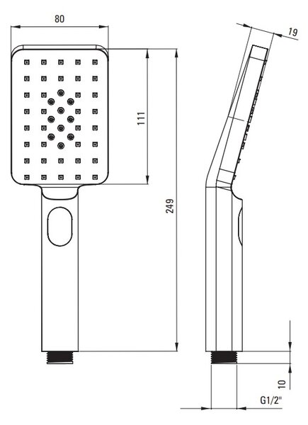 Deante Cascada, baterie termostatica baie cu set de dus, crom, DEA-NAC_01HT