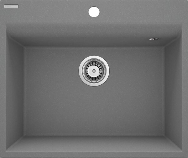 Deante Corio, chiuveta granit cu 1 camera 600x500x216 mm, gri metalic, DEA-ZRC_S10A