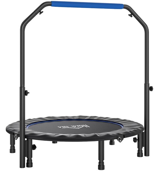 HOMCOM Mini Trampolin Fitness Pliabil de 45" cu Mâner Reglabil din Spumă, Albastru | Aosom Romania