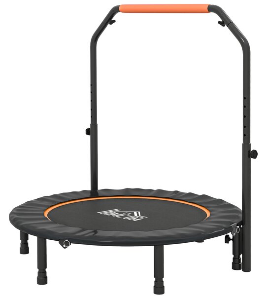 HOMCOM Trampolin Fitness Mini Pliabil de 45", cu Mâner Reglabil cu Spumă, Portocaliu | Aosom Romania