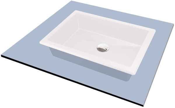 Deante Correo, chiuveta granit 500x350x140 mm, alb mat, DEA-CQR_AU5U